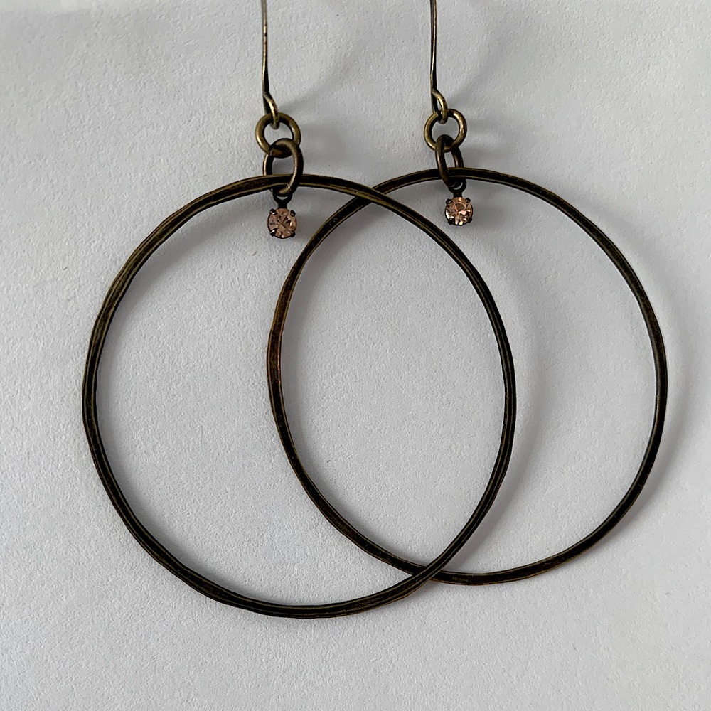 Bohemian Blu Hoop Earrings